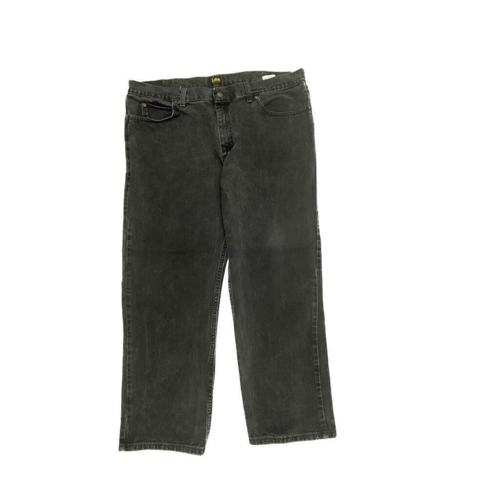 Lee Regular Fit Straight Leg Women's‎ size 42x30 Black Denim jeans